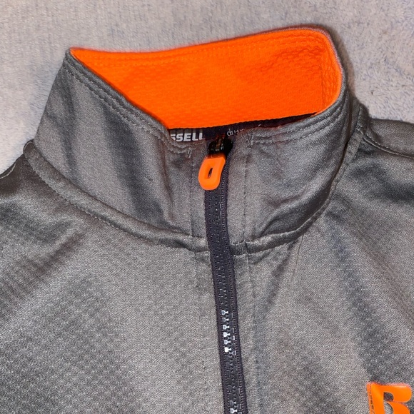 Russell Dri-Power 360 Orange & Grey Full Zip Sport Jacket Size Medium (8) - Picture 4 of 7